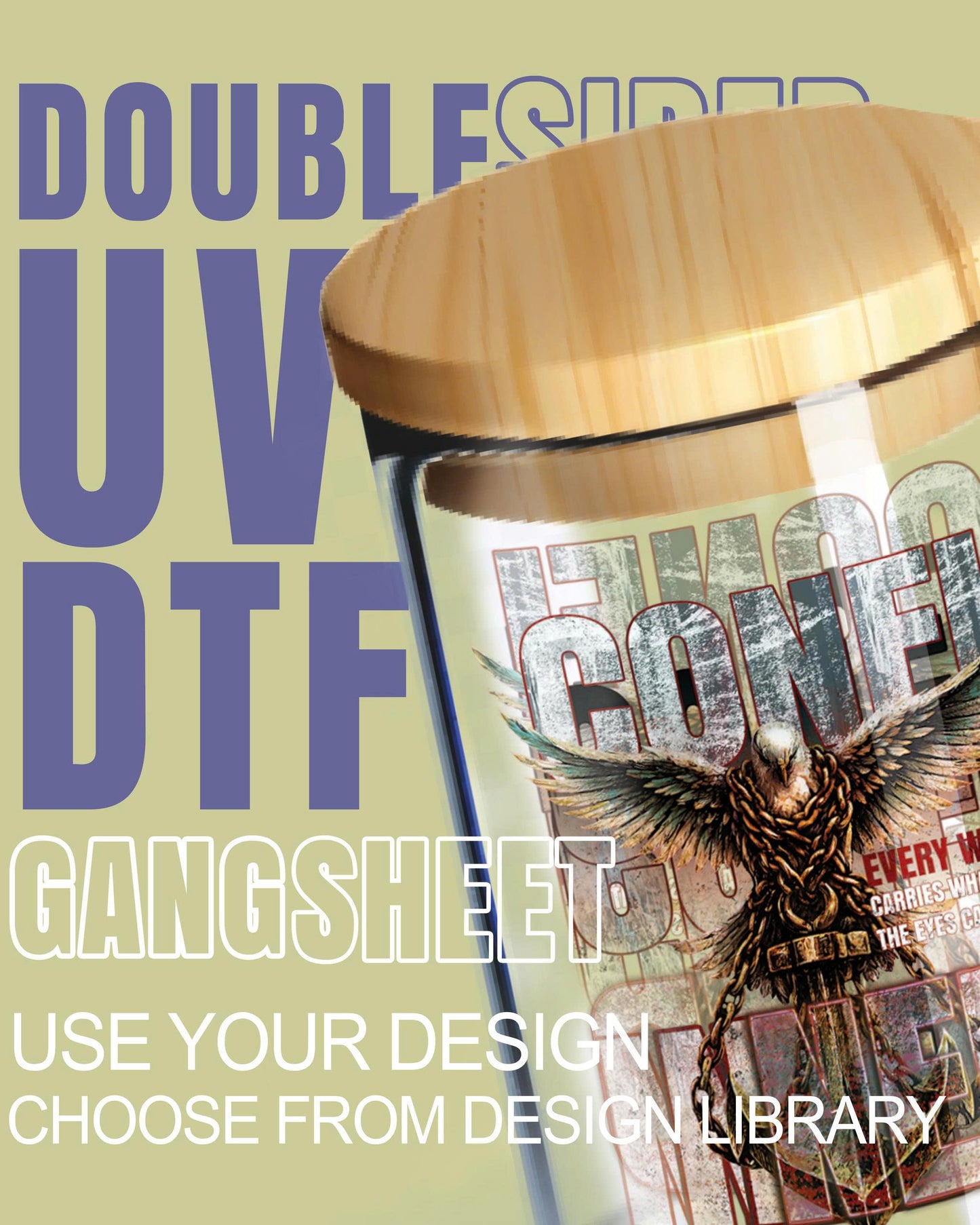 DOUBLE SIDED UV DTF TRANSFERS (STICKERS) - BUILD YOUR GANG SHEET