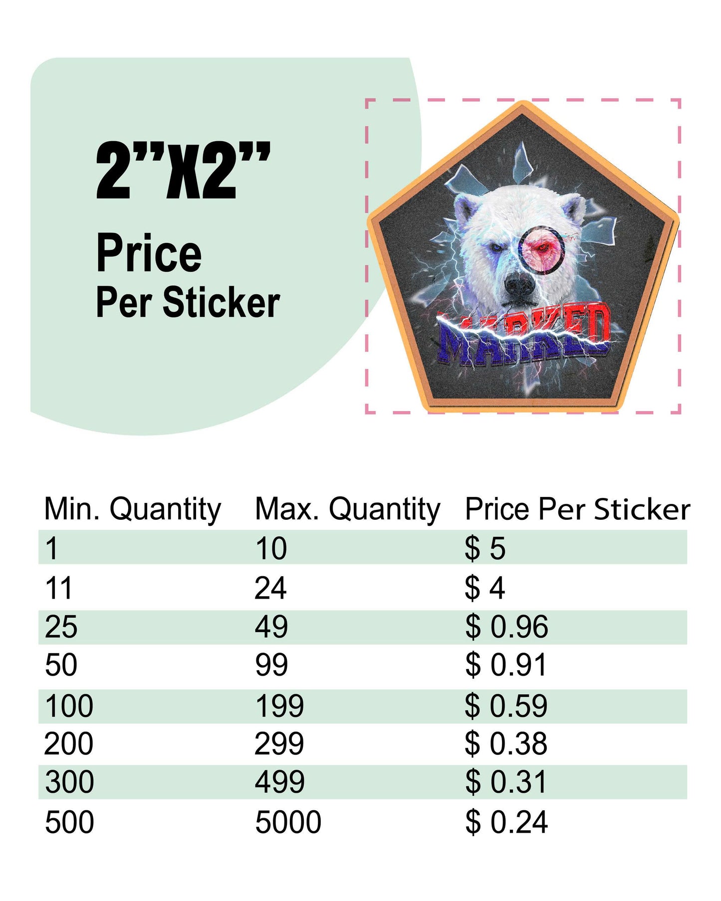 Vinyl Stickers (singles by volume)