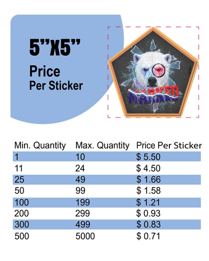 Vinyl Stickers (singles by volume)